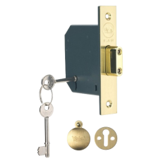 M552 5 Lever Deadlock 2.5" (64mm)-Polished Brass