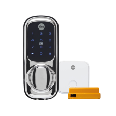 Keyless Connected Chrome with Yale Access Module and Yale Connect WiFi Bridge