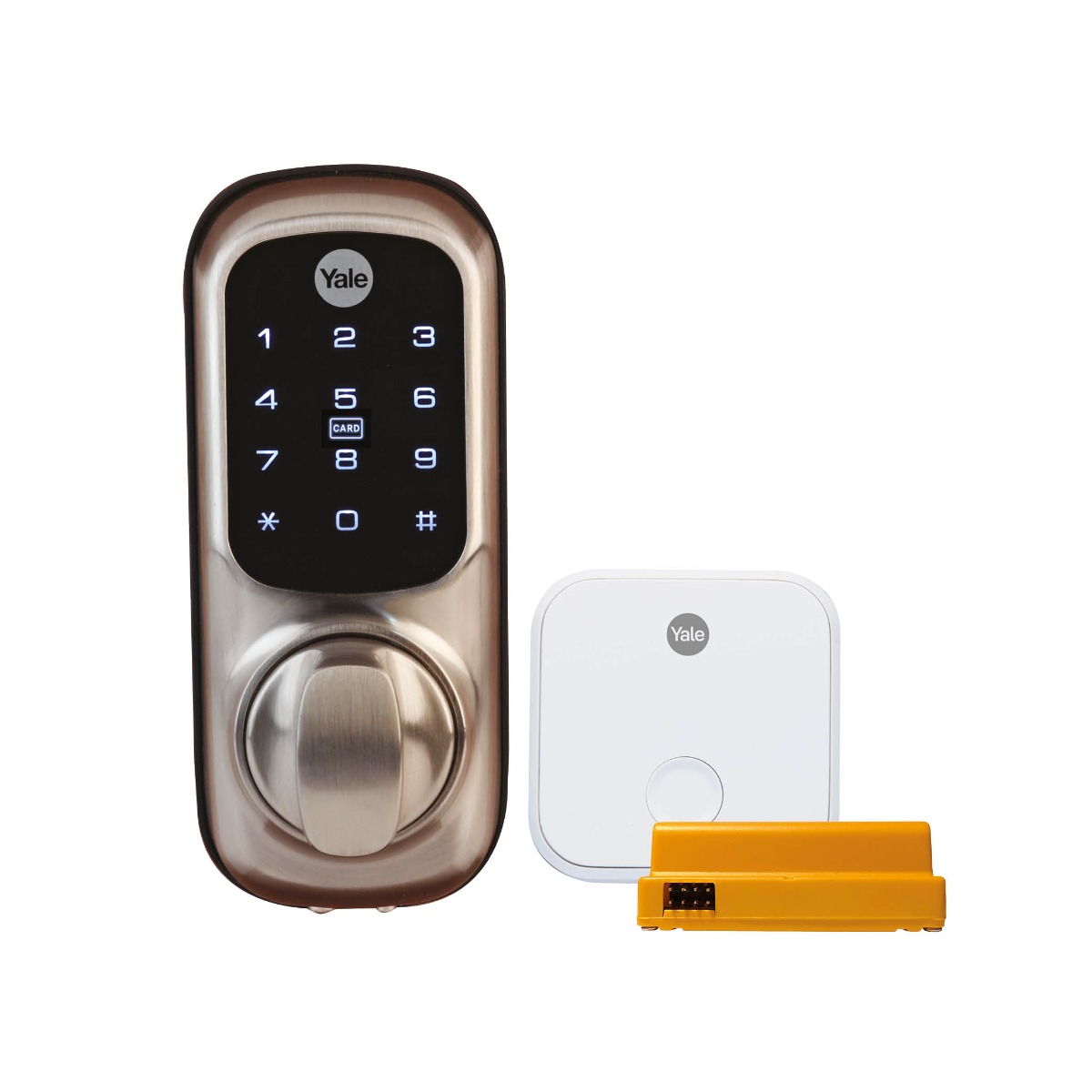 Keyless Connected Satin Nickel with Yale Access Module and Yale Connect WiFi Bridge